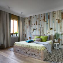Progettazione della parete della camera da letto: selezione del colore, opzioni di finitura, 130 foto dell'interno-16