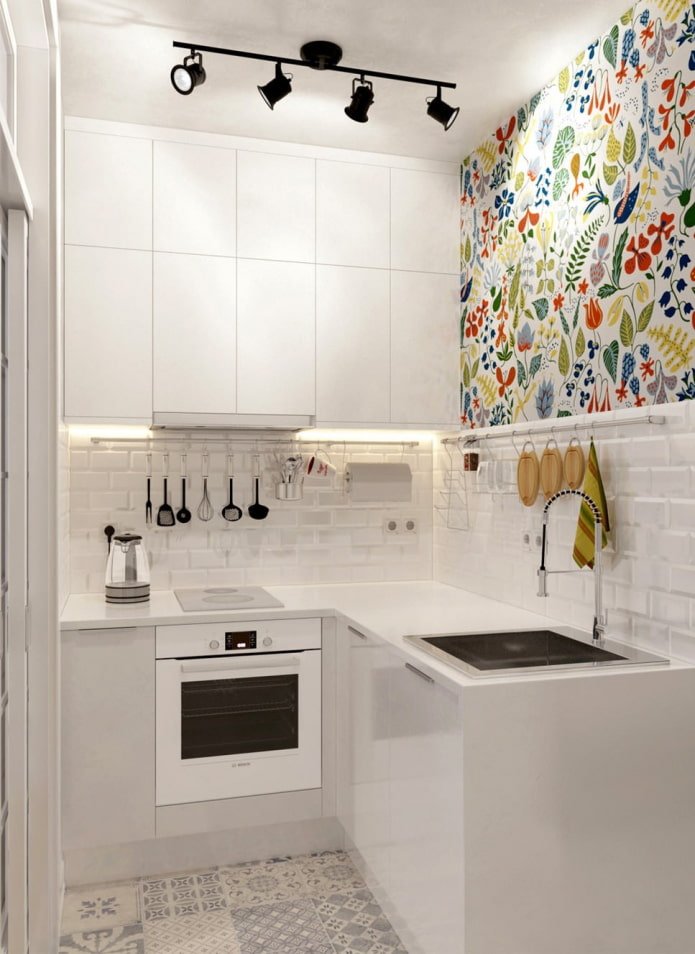 zona cucina all'interno di un monolocale