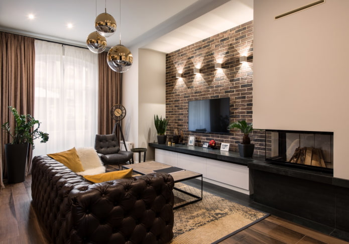 Stile moderno in un appartamento di tre stanze