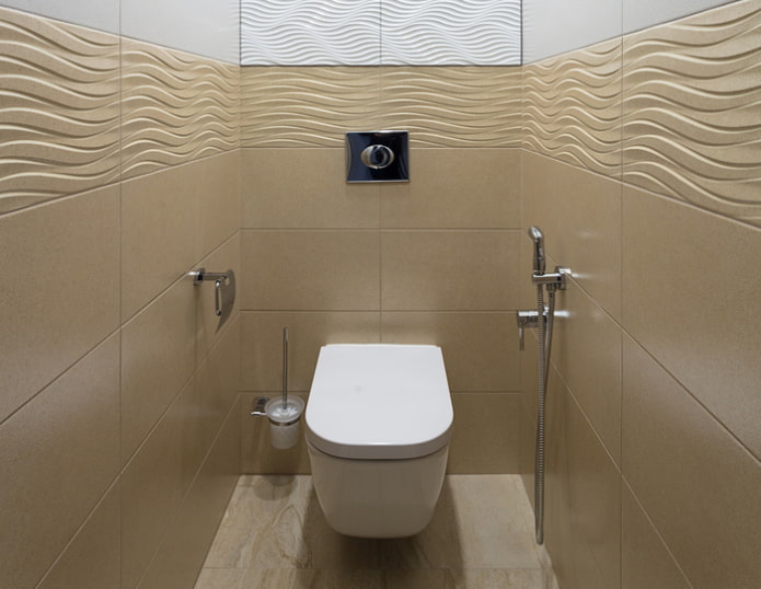 una variante di finitura di un bagno moderno
