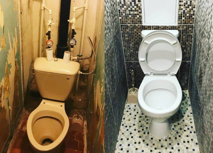 Foto prima e dopo la ristrutturazione del bagno