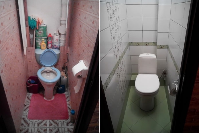 Foto prima e dopo la ristrutturazione del bagno