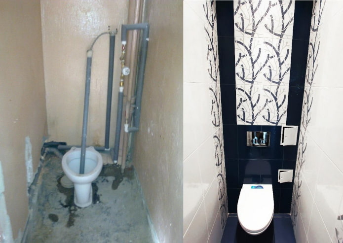 Foto prima e dopo la ristrutturazione del bagno
