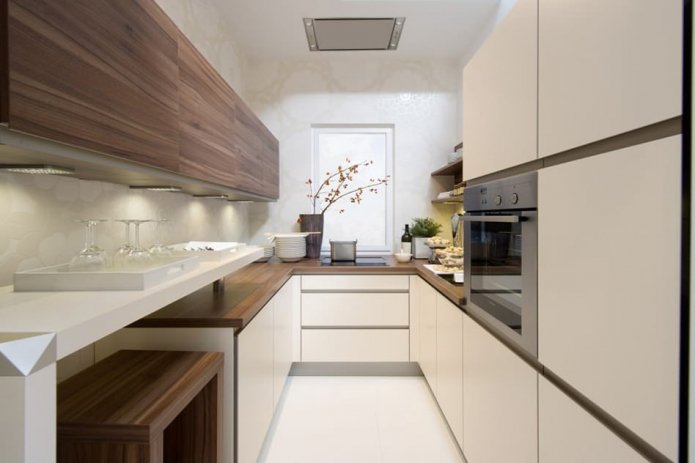 progettazione di uno spazio cucina stretto