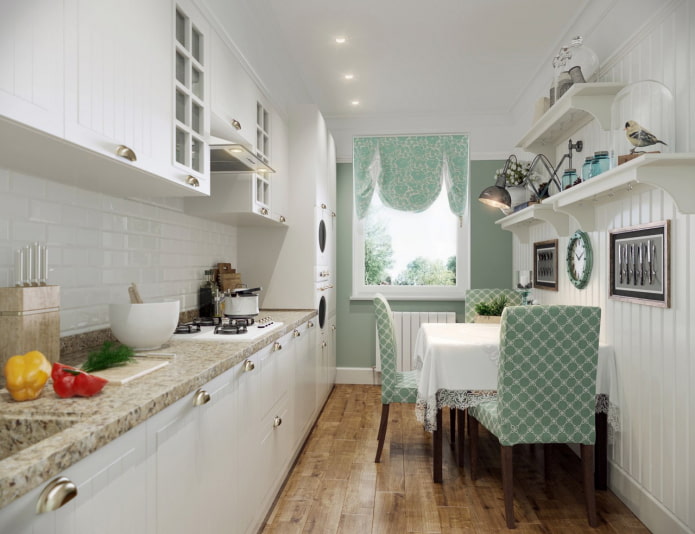 disposizione di una cucina stretta