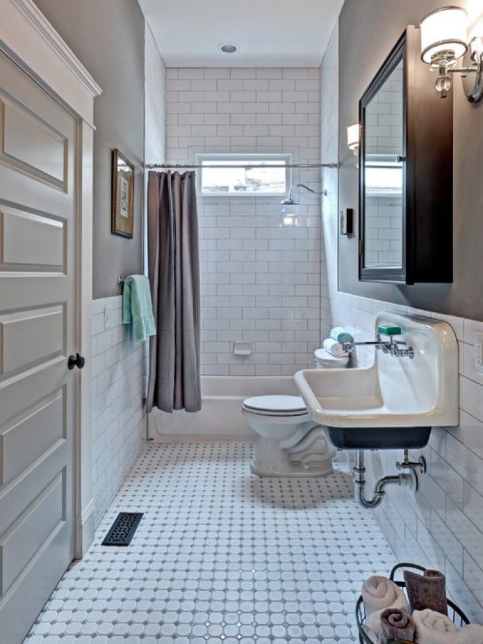 bagno nei toni del grigio