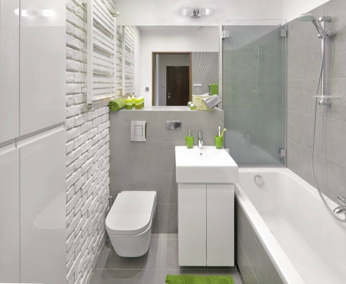 esempio di finitura di un bagno chiaro