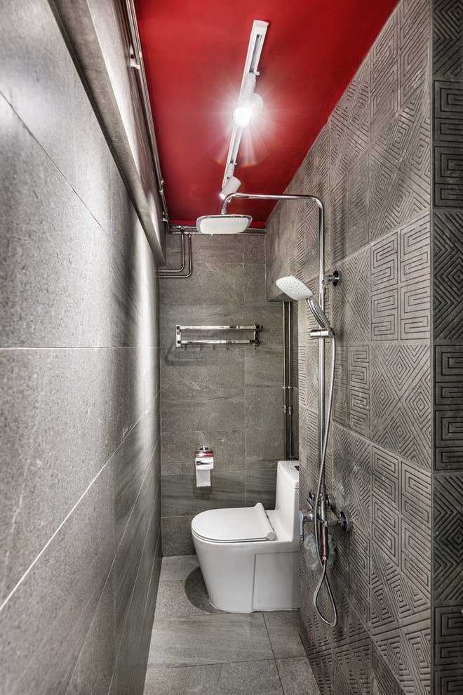 finitura bagno grigia