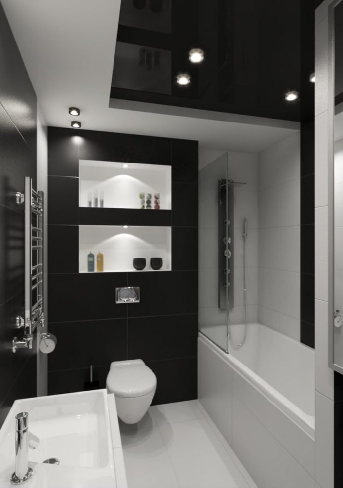 bagno bianco e nero