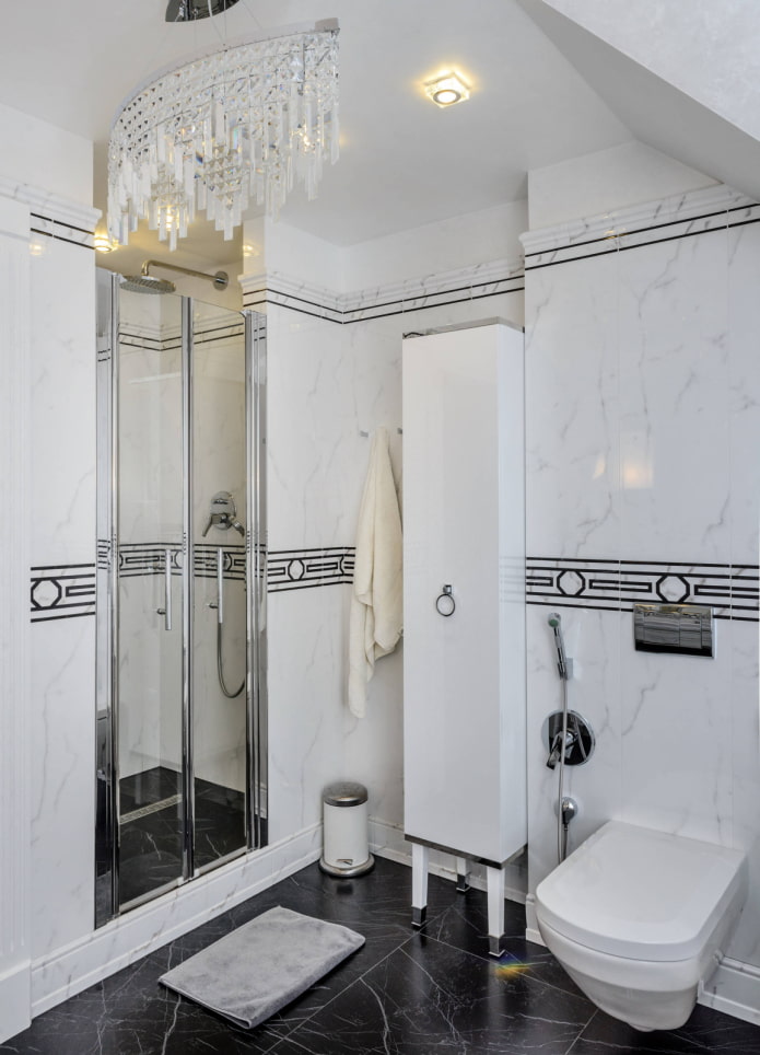 Bagno in bianco e nero
