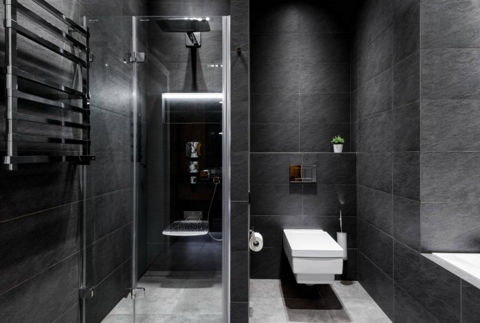 interno del bagno in stile minimalista
