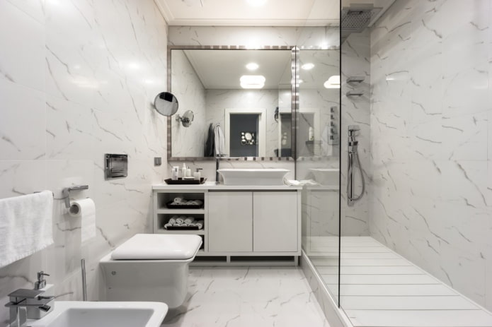 combinazione di colori di un bagno combinato