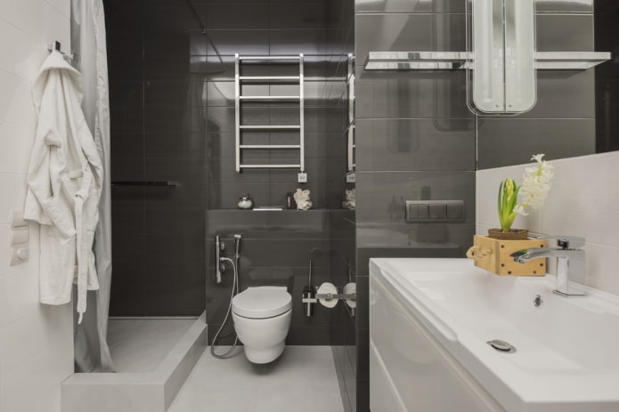 combinazione di colori di un bagno combinato