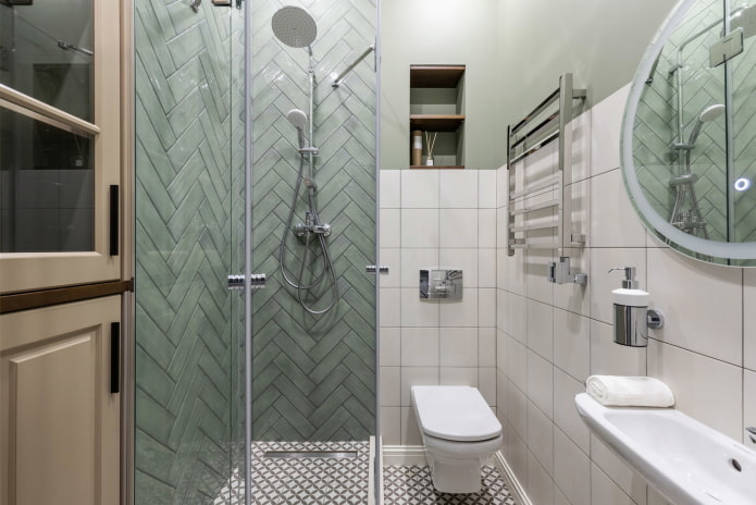 disposizione e zonizzazione combinate del bagno