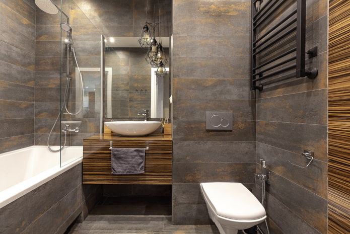 progettazione e suddivisione in zone di un bagno combinato