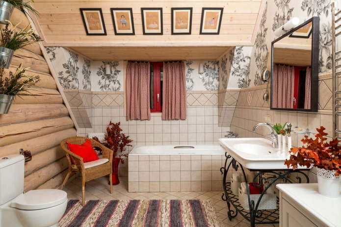 design degli interni del bagno combinato