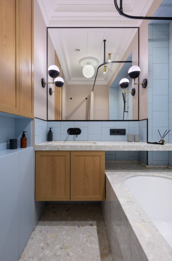 tonalità pastello per il bagno