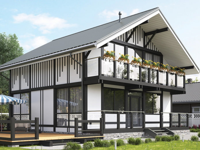 casa a graticcio con soffitta