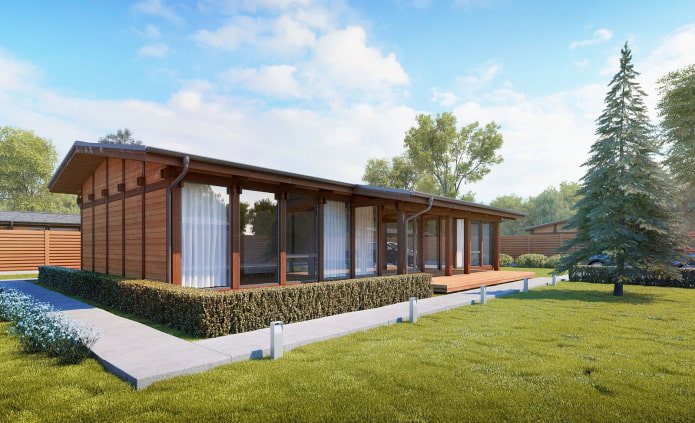 casa a un piano in stile a graticcio