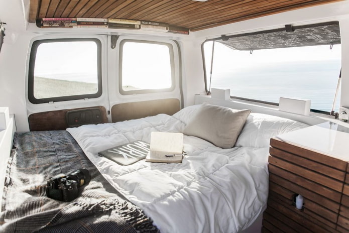 Posto letto in un camper
