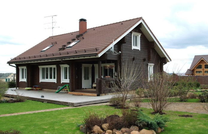 Decorazione del tetto di una casa in stile scandinavo