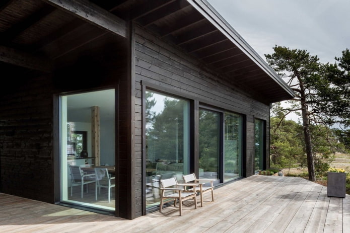 porte e finestre in una casa in stile scandinavo