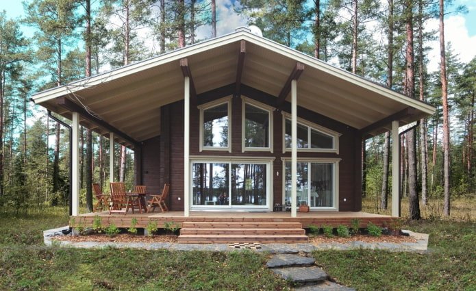 portico di una casa in stile scandinavo