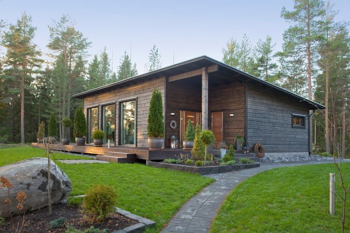 progettazione paesaggistica della casa in stile scandinavo