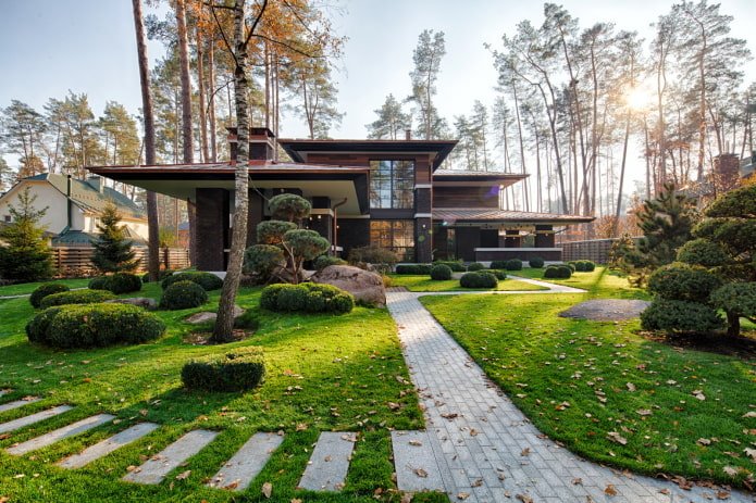 progettazione paesaggistica della casa in stile scandinavo