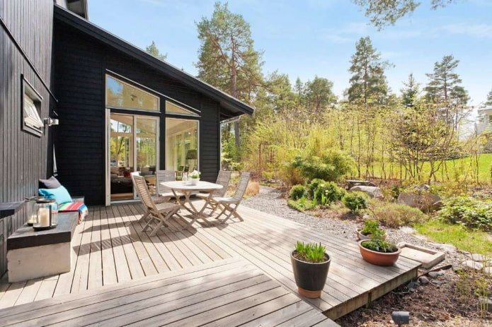 progettazione paesaggistica della casa in stile scandinavo