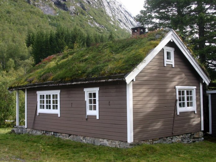 finitura del tetto della casa in stile scandinavo