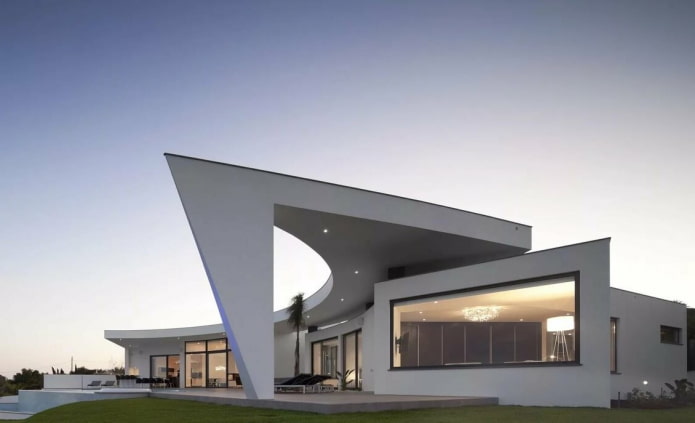 casa a un piano in stile high-tech