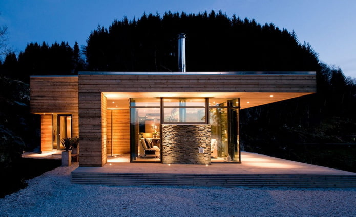 casa a un piano in stile high-tech