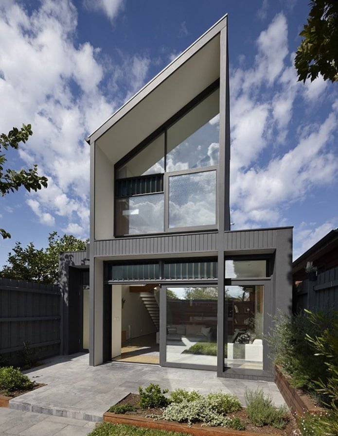 casa a falda singola in stile hi-tech