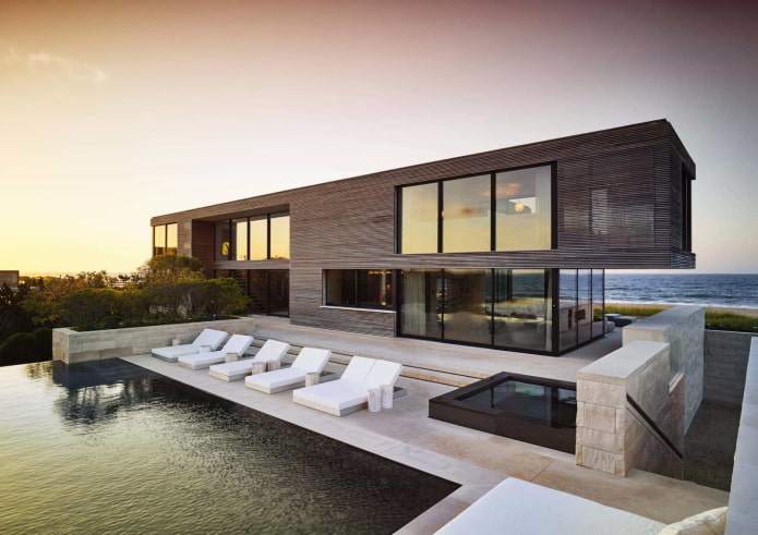 casa in stile high-tech in riva al mare