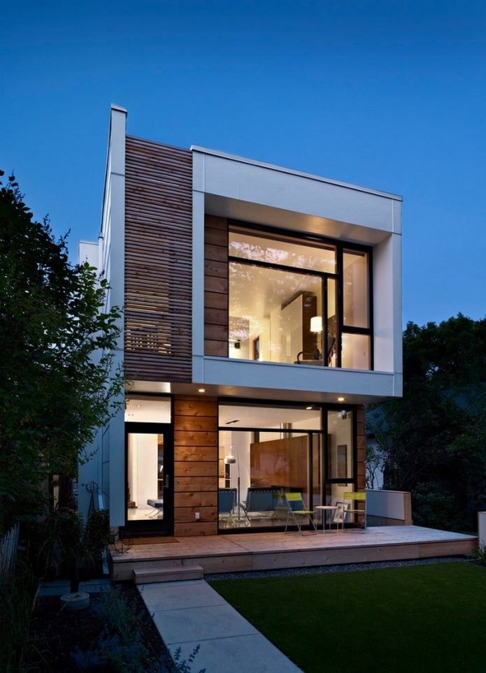 piccola casa in stile high-tech