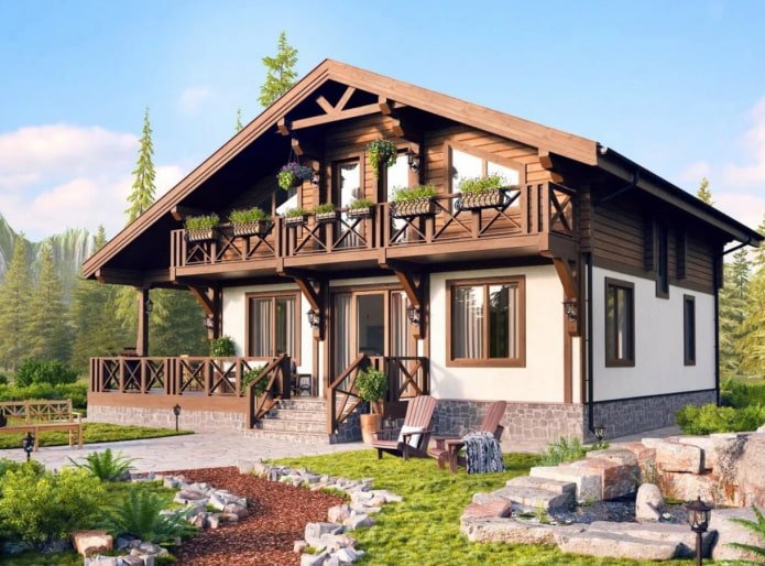 casa con balcone e terrazza