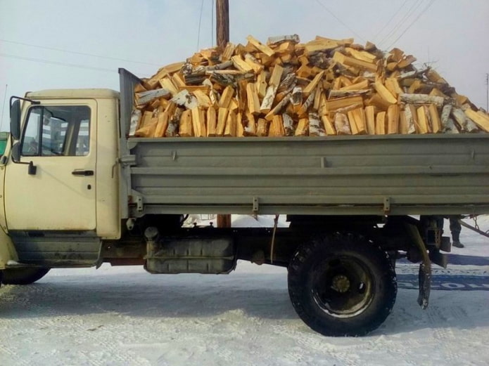 Camion della legna da ardere