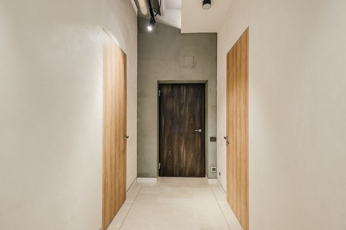 porte all'interno del corridoio in stile minimalismo