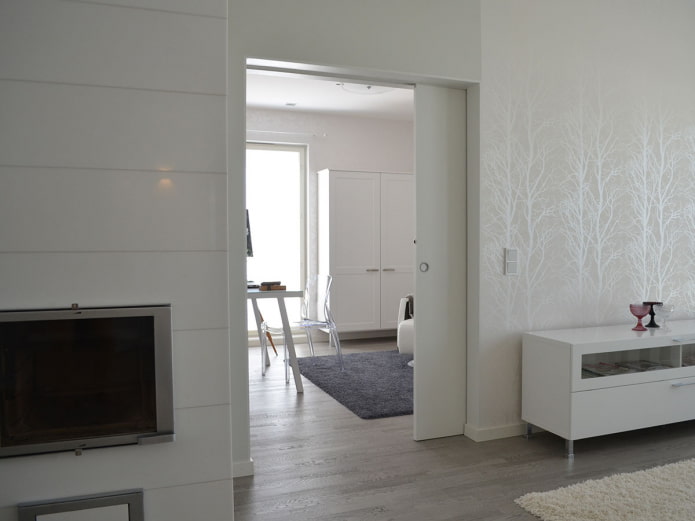 Porta scorrevole interna in stile scandinavo