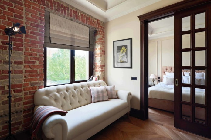 porte scorrevoli in un interno in stile loft