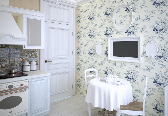 porte all'interno della cucina in stile provenzale