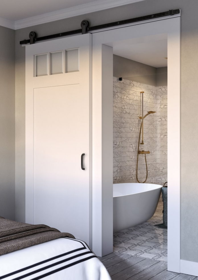 porta del bagno bianca