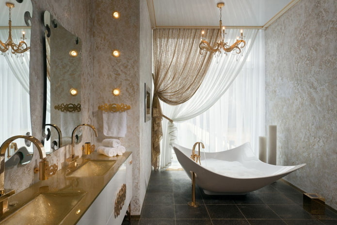 tenda doppia in bagno