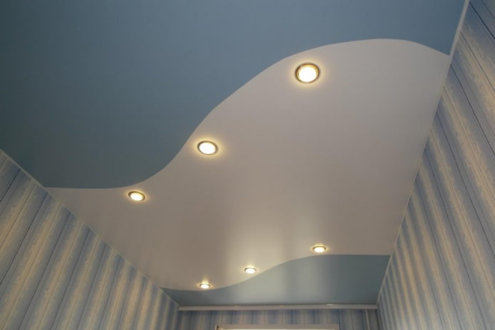 struttura per soffitto teso opaco bicolore