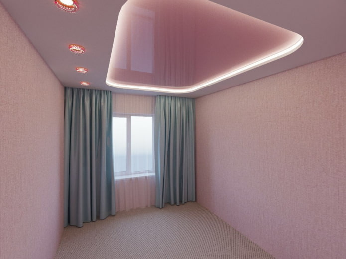 struttura elastica a due livelli con illuminazione perimetrale