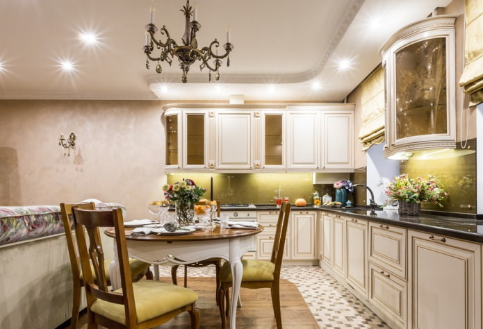 design angolare a due livelli in cucina