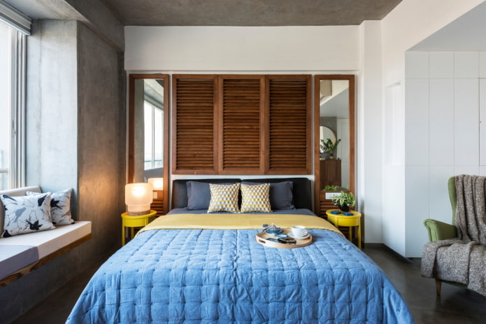 letto matrimoniale rettangolare all'interno
