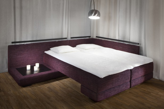 letto matrimoniale ad angolo all'interno