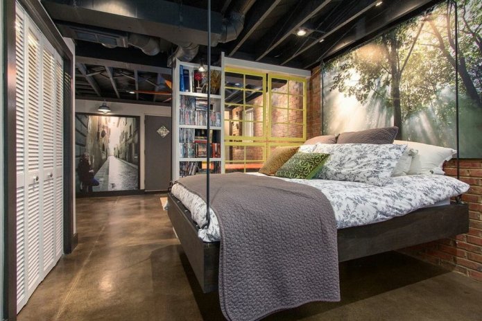 modello matrimoniale in stile loft